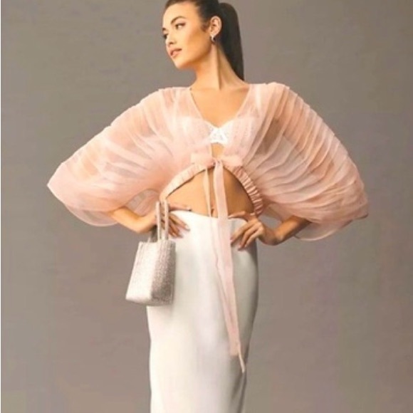 Anthropologie pale pink shrug. One size - Picture 8 of 8